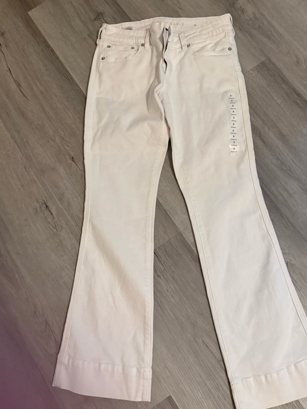 American Eagle Outfitters White Flare Jeans
